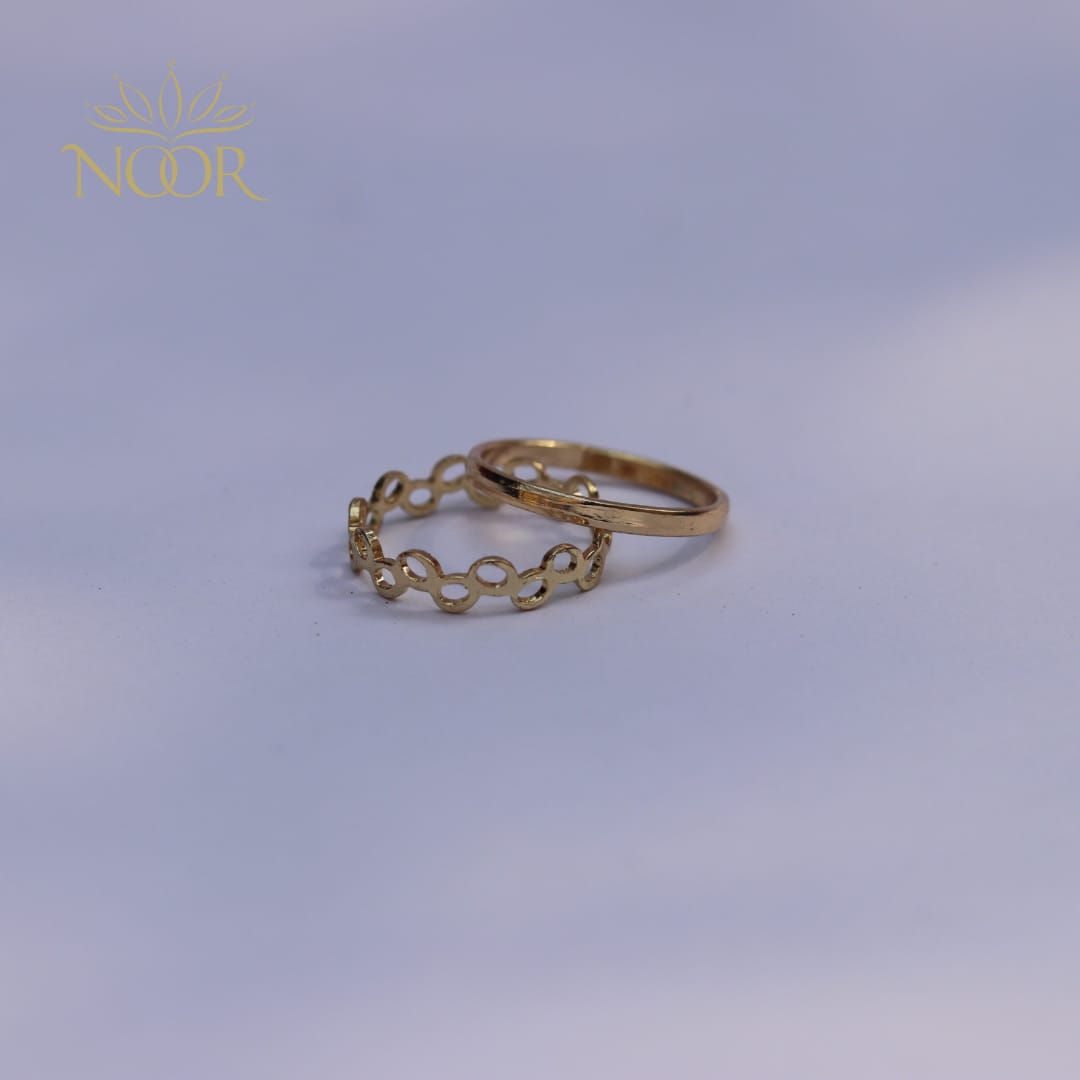 Gold plated couple ring